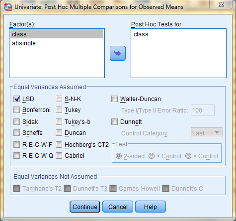 SPSS Screenshot