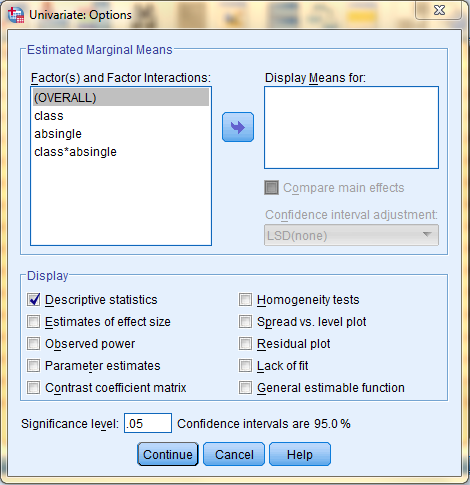SPSS Screenshot
