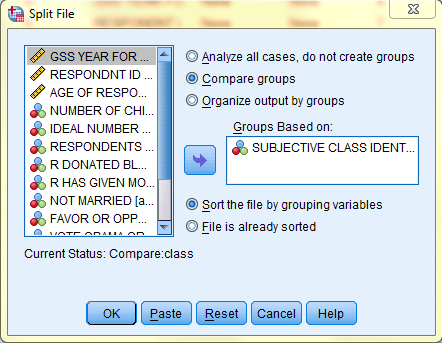 SPSS Screenshot