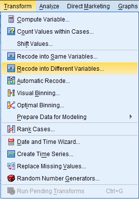 SPSS Screenshot