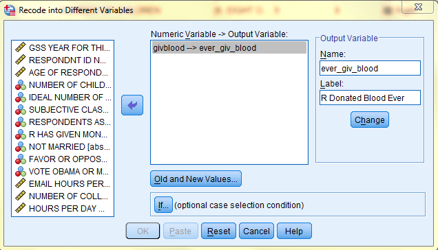 SPSS Screenshot