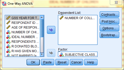 SPSS Screenshot