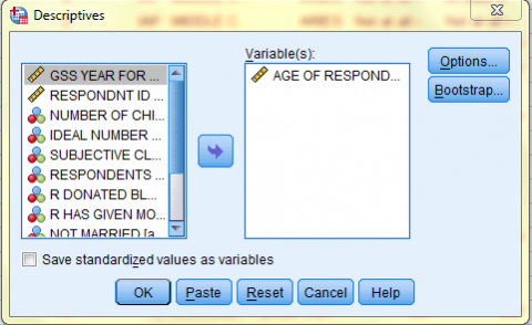 SPSS Screenshot