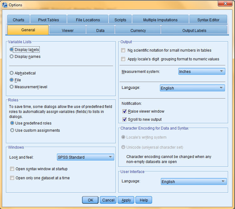 SPSS screenshot