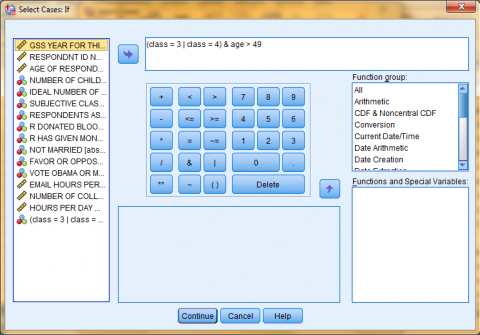 SPSS Screenshot