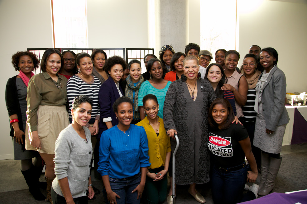 Shange with students