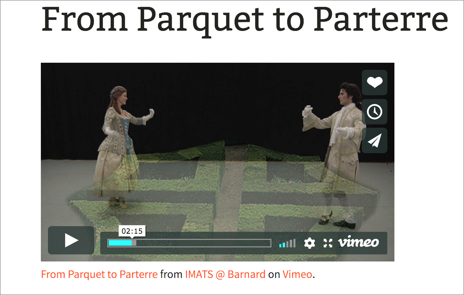 students dancing in Baroque style