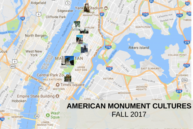 Interactive map with monuments