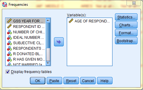 SPSS Screenshot