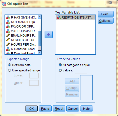 SPSS Screenshot