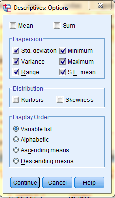 SPSS Screenshot