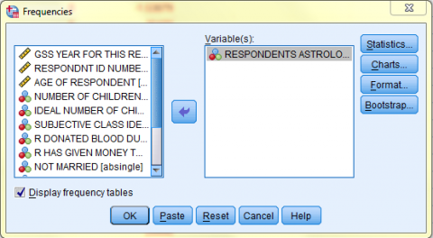 SPSS Screenshot