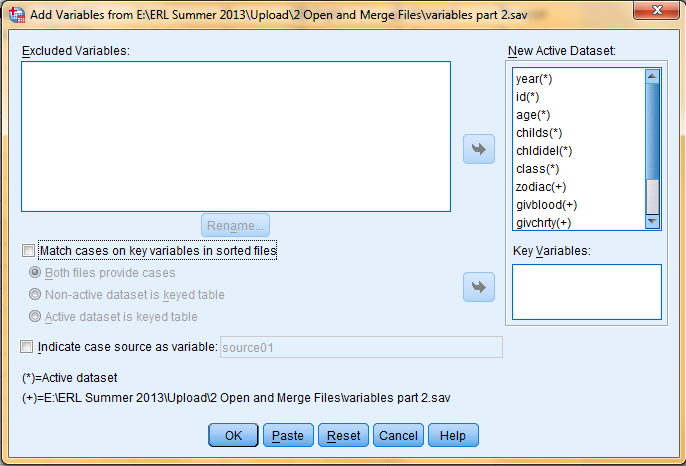 SPSS screenshot