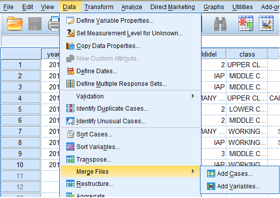 SPSS screenshot