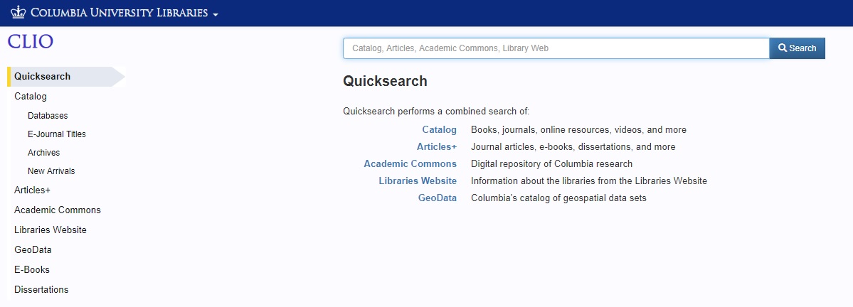 Quick Search Bar