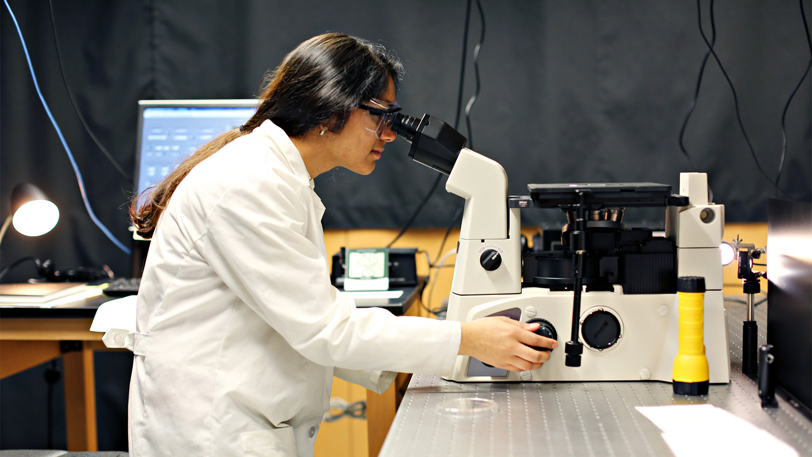 student in laboratory