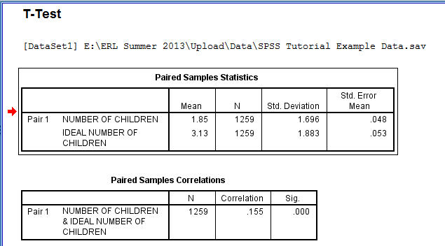 SPSS Screenshot