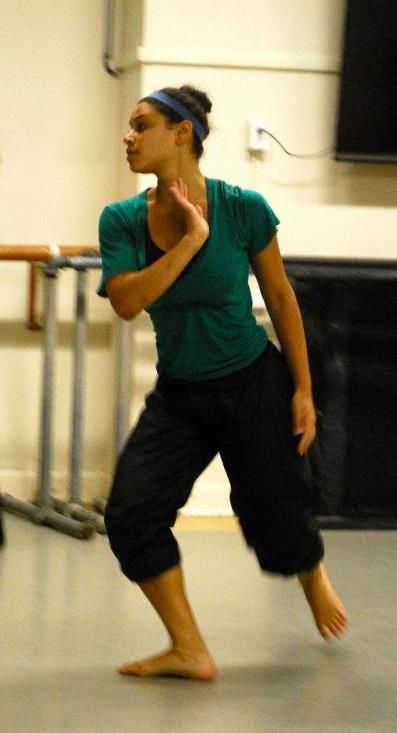 Tamrin Goldberg rehearsing at Barnard College.