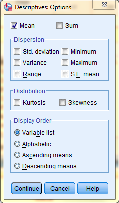 SPSS Screenshot