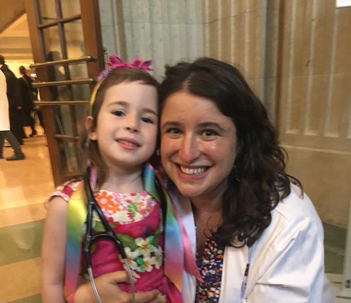 Lederman at her "White Coat Ceremony" at the University of Minnesota Medical School in 2018, with Batya Green Hofkin, daughter of Tamar Green '08