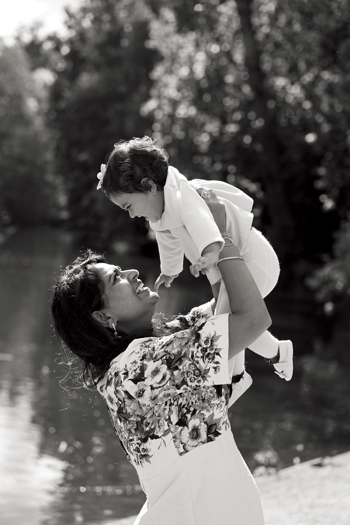 Shristi Mittal holding baby