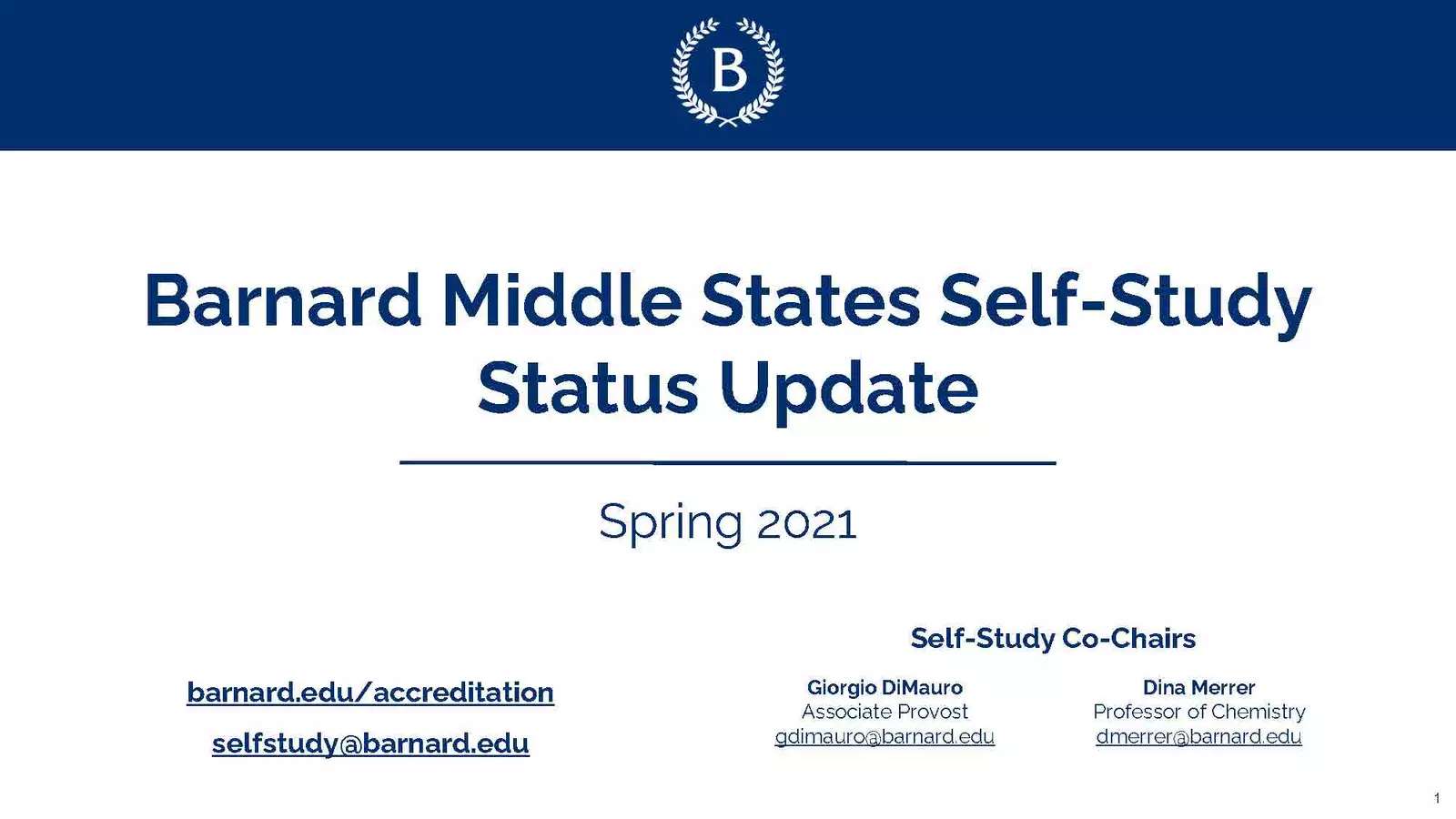 Middle States Update Introduction
