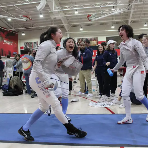 Chloe Gouhin with teammates