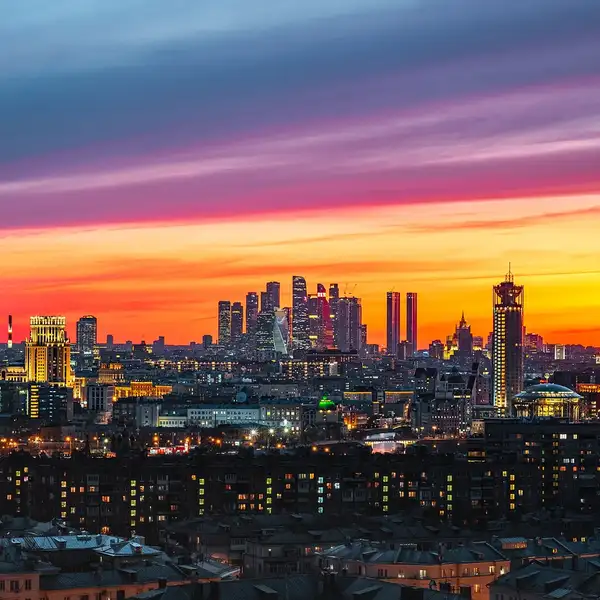 Downtown Skyline Sunset - Denis Fedotov