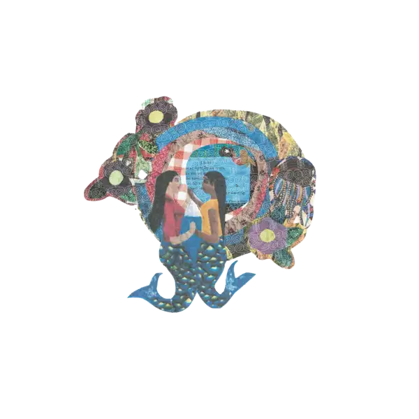 Mermaid Logo with Sankofa