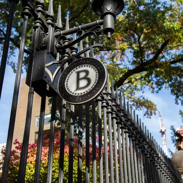Image of Barnard gates in fall. 