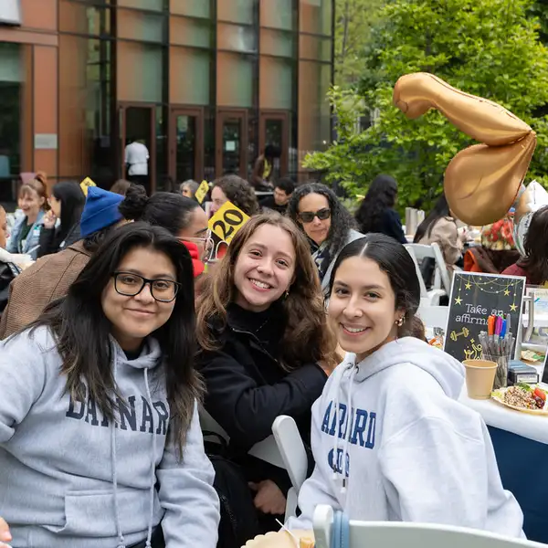 students outside