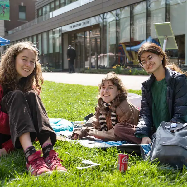 students outside