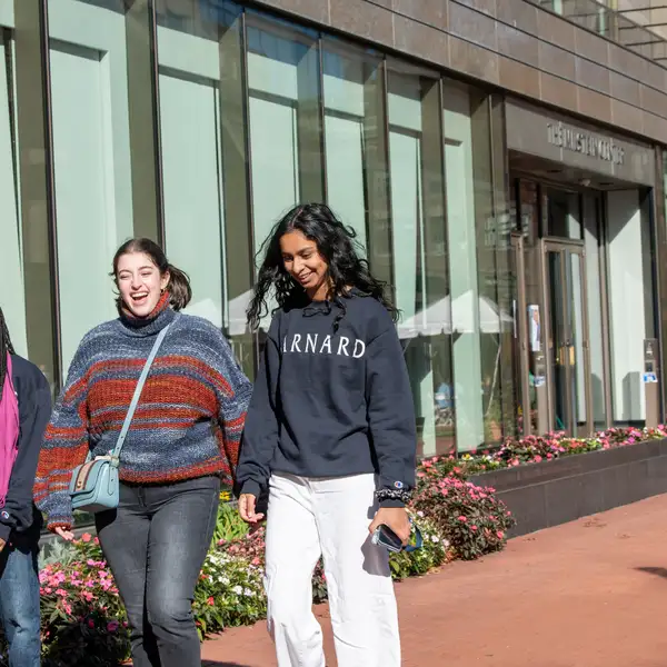 Students walking outside