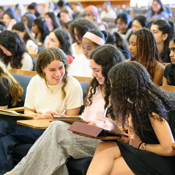 students at work