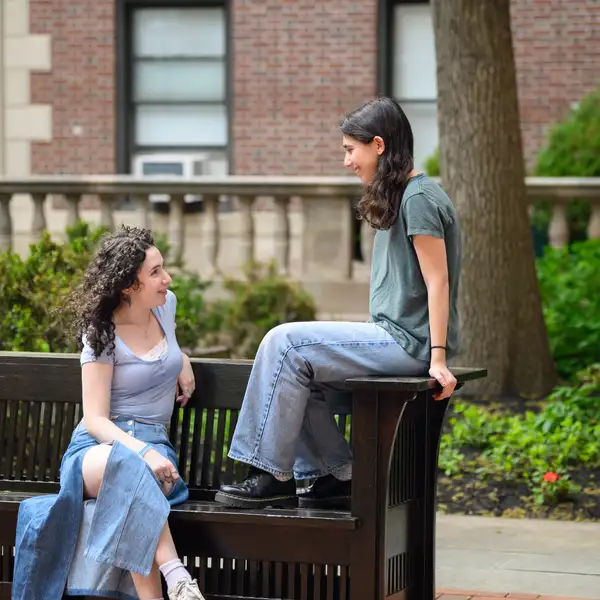 students outside