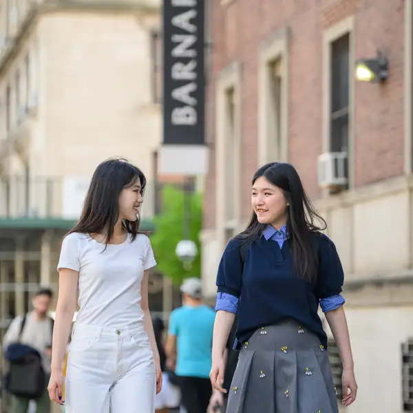 students outside