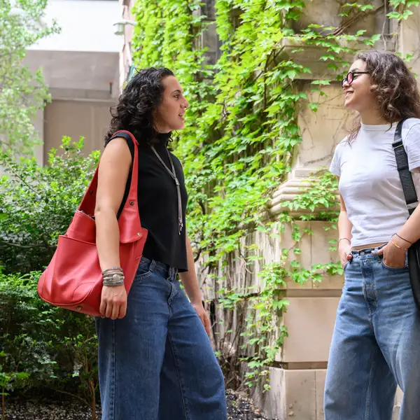 students outside