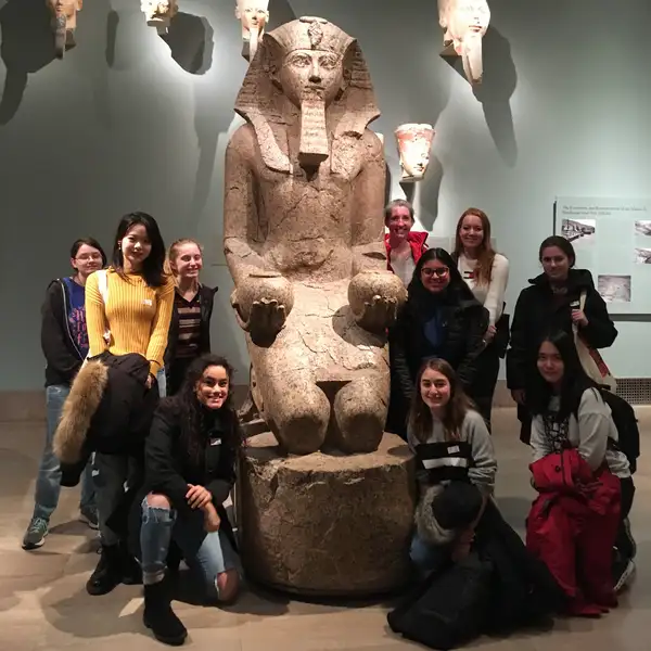 students at a museum 