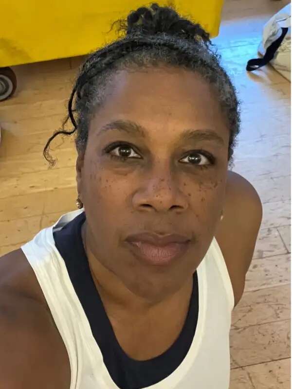 Woman with White Tank Top