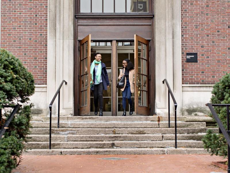 Students Exit Barnard Hall