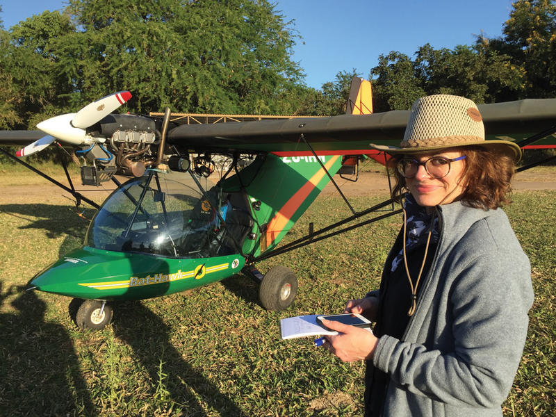 Natalie Angier on assignment at Gorongosa National Park, in Mozambique