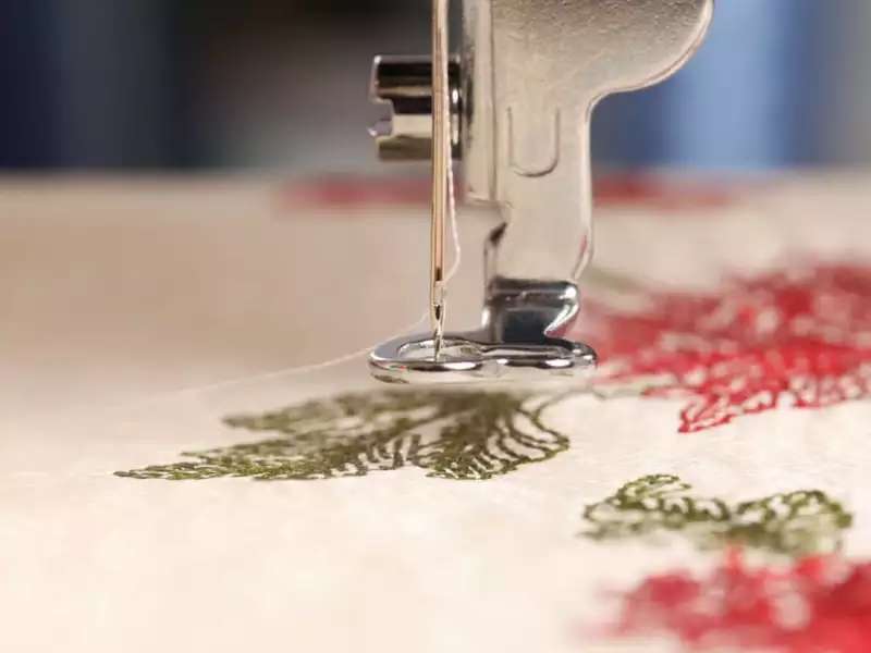 close up photo of embroidery machine