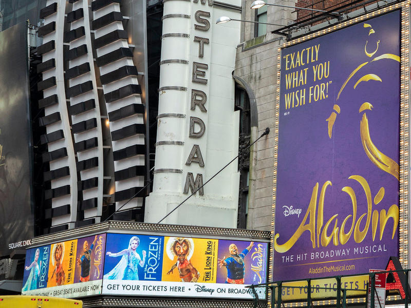Aladdin sign on Broadway
