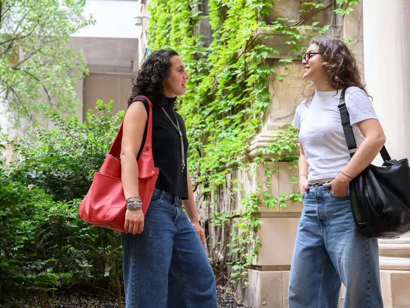 students outside