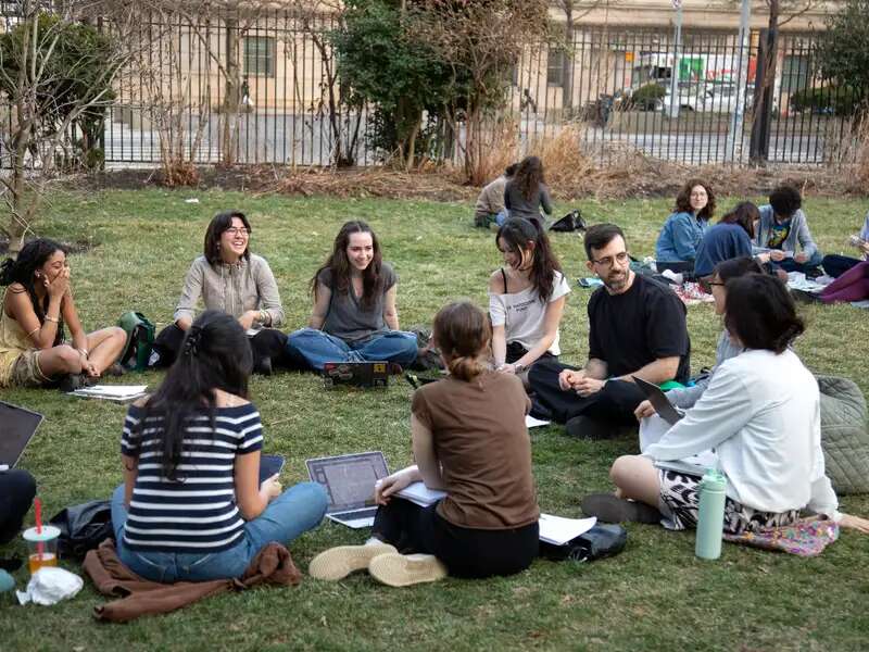 Students at Flutter Field 
