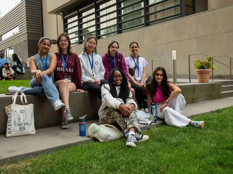 PCP students sitting on lawn 2023