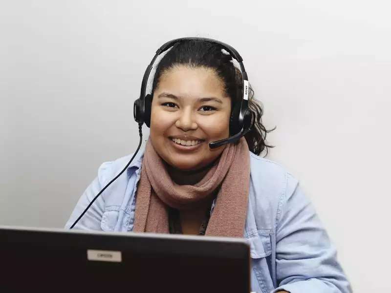 woman at a laptop