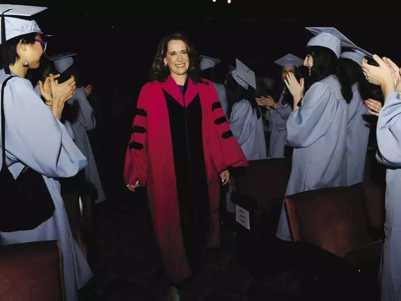 President Debora Spar at Commencement